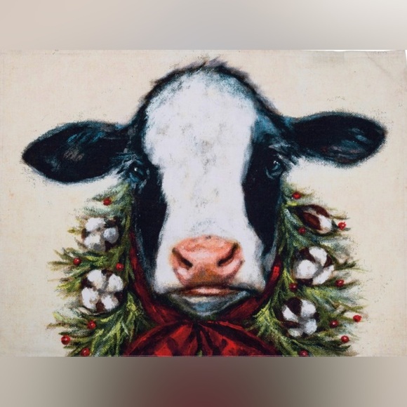 *Christmas Calf Kitchen Dish Towel - Picture 9 of 12